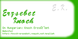 erzsebet knoch business card